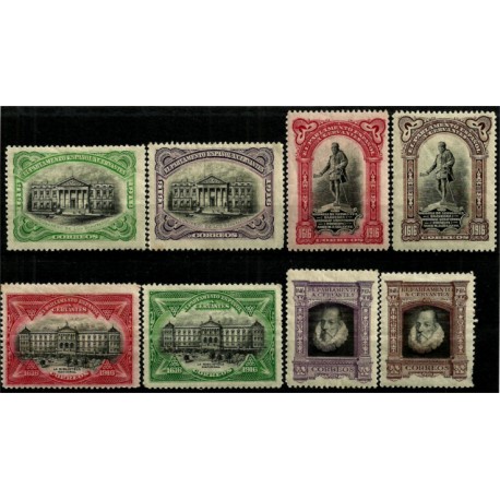 (FR11 a FR18) 1916. Serie Completa. III Centenario muerte de Cervantes