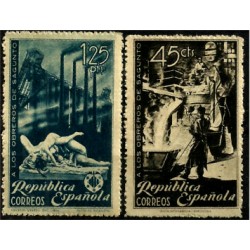 (773-774) 1938. Serie Completa. Homenaje Obreros Sagunto