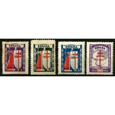 (970 a 973) 1943. Serie Completa. Pro Tuberculosos