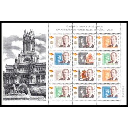 (3687 a 3693,MP68) 2000. 35 Pesetas (Minipliego de 12 sellos)