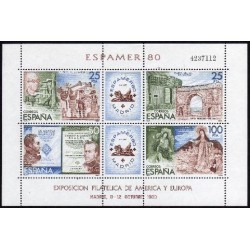 (2583) 1980. 25, 25, 50 y 100 Pesetas. Exposición Filatélica de América y Europa, ESPAMER 80