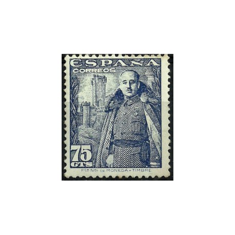 (1031) 1948-54. 70 Céntimos. General Franco y Castillo de la Mota