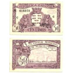 Murcia [1937] Billete de 50 Céntimos (EBC)