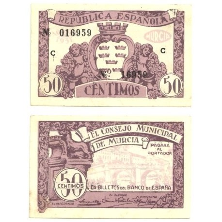 Murcia [1937] Billete de 50 Céntimos (EBC)