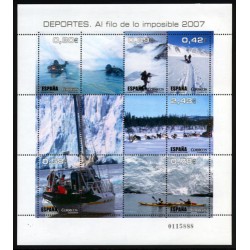 (4345) 2007. 0,30, 0,39, 0,42, 0,58, 0,78, 2,43 Euro. Deportes. Al filo de lo imposible