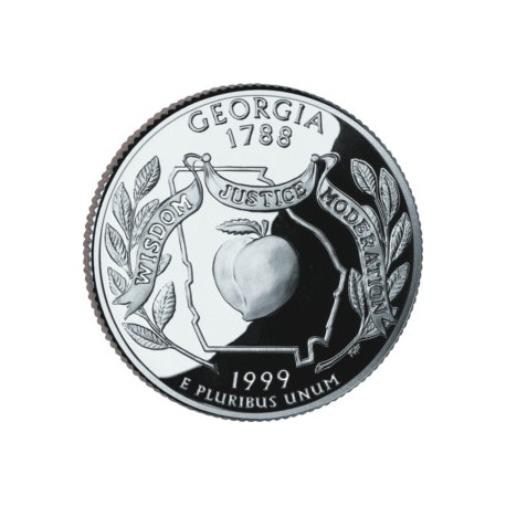 (296) Estados Unidos de América. 1999(D). Quarter Dollar (SC) Georgia