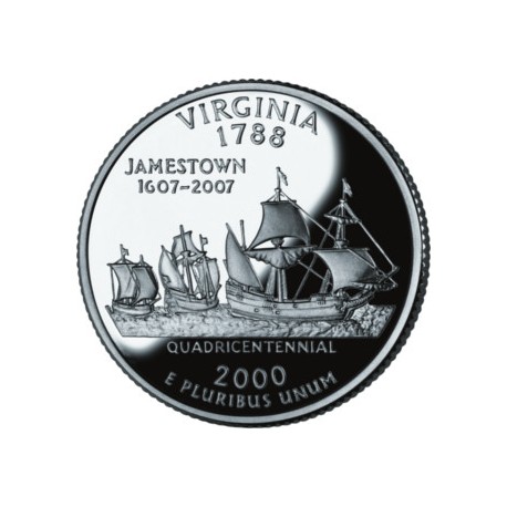 (309) Estados Unidos de América. 2000(D). Quarter Dollar (SC) Virginia