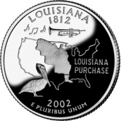 (333) Estados Unidos de América. 2002(P). Quarter Dollar (SC) Louisiana