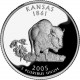 (373) Estados Unidos de América. 2005(D). Quarter Dollar (SC) Kansas