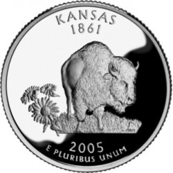 (373) Estados Unidos de América. 2005(D). Quarter Dollar (SC) Kansas