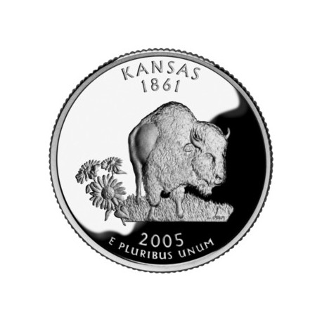 (373) Estados Unidos de América. 2005(D). Quarter Dollar (SC) Kansas