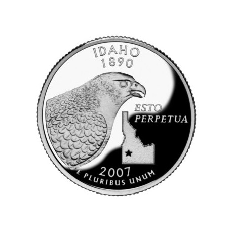 (398) Estados Unidos de América. 2007(D). Quarter Dollar (SC) Idaho