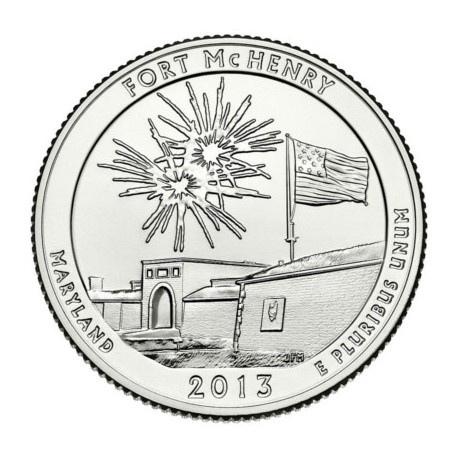 (545) Estados Unidos de América. 2013(P). Quarter Dollar (P) Fort McHenry
