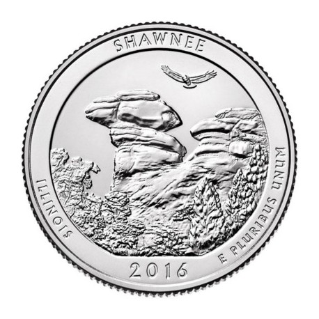 Estados Unidos de América. 2016(D). Quarter Dollar (SC) Shawnee