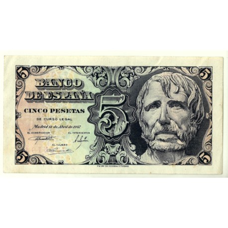 [1947] Billete de 5 Pesetas (EBC) Sin Serie