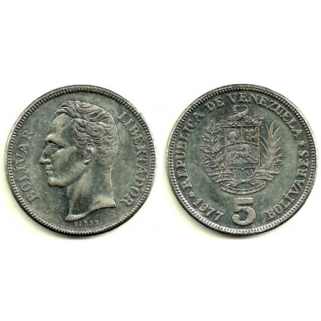 (Y53.1) Venezuela. 1977. 5 Bolivares (EBC)