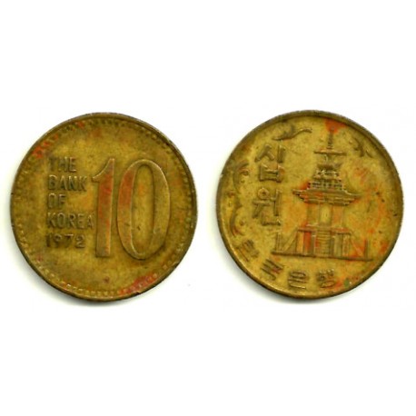 (6a) Corea del Sur. 1972. 10 Won (BC+)