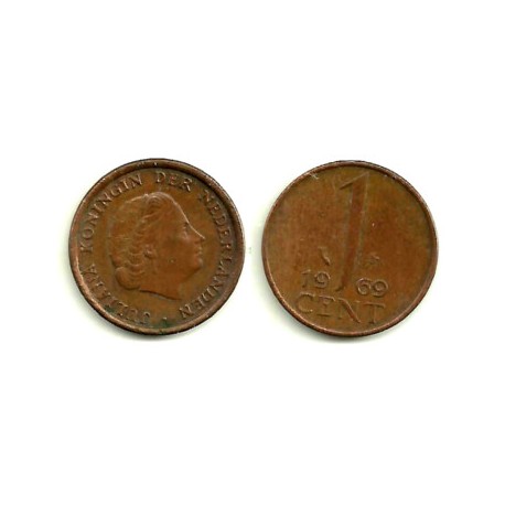 (180) Países Bajos. 1969. 1 Cent (MBC) Fish