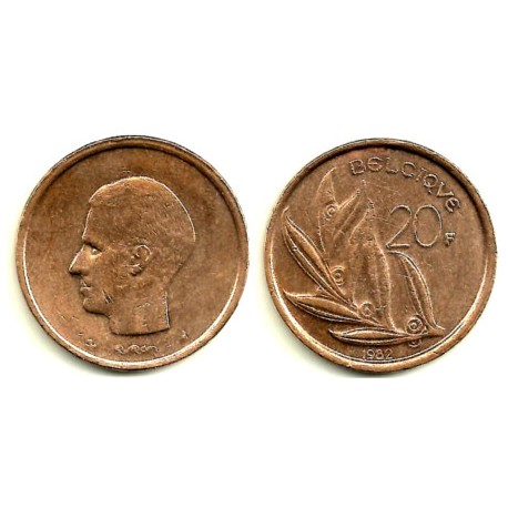 (159) Bélgica. 1982. 20 Francs (MBC-)
