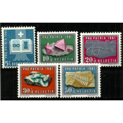 (B303 a B307) Suiza. 1961. Serie Completa. Pro Patria