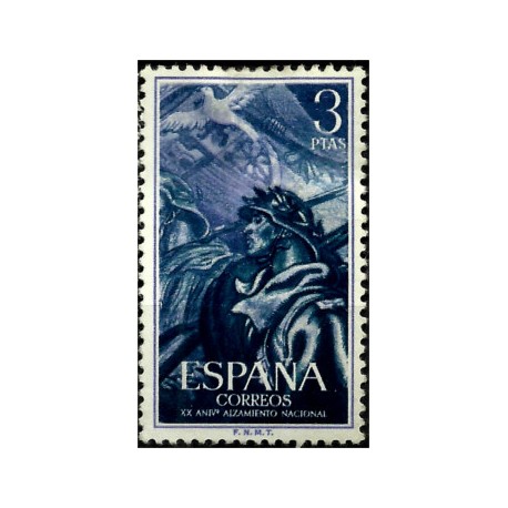 (1190) 1956. 3 Pesetas. XX Aniv. del Alzamiento Nacional