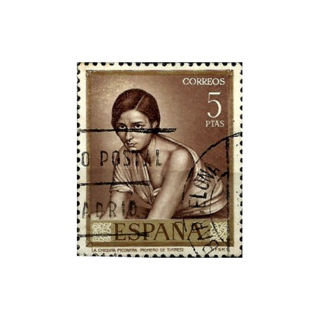 (1665) 1965. 5 Pesetas. Romero de Torres (Chiquita Piconera)