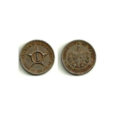 (9.1) Cuba. 1916. 1 Centavo (BC+)