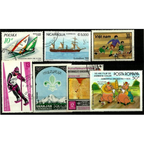 Lote de sellos de varios paises (7 uds)