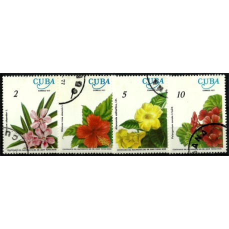 (2140 a 2143) Cuba. 1977. Serie Completa. Flores