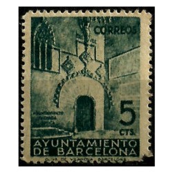 (20) Exposición Internacional de Barcelona. 1938. 5 Céntimos. Sin Número de Control al dorso