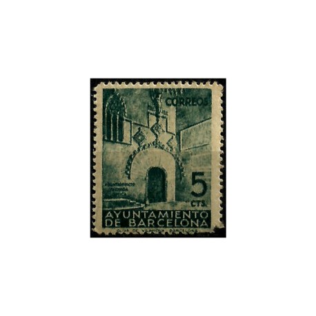 (20) Exposición Internacional de Barcelona. 1938. 5 Céntimos. Sin Número de Control al dorso