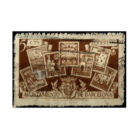 (69) Exposición Internacional de Barcelona. 1945. 5 Céntimos
