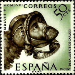 (1225) 1958. 50 Céntimos. IV Cent. muerte Carlos I