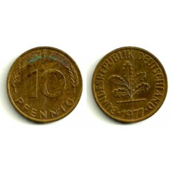 (108) Alemania. 1977(D). 10 Pfennig (MBC)