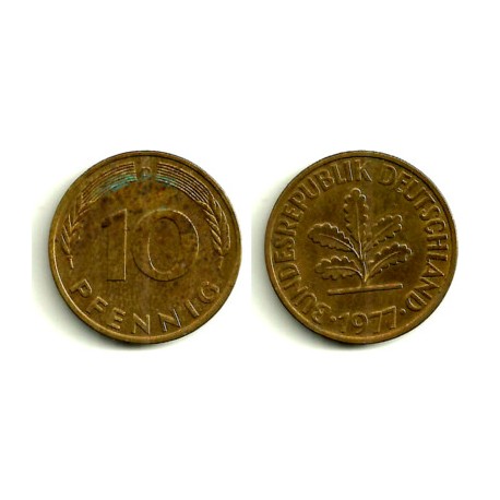 (108) Alemania. 1977(D). 10 Pfennig (MBC)
