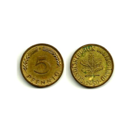 (107) Alemania. 1950(F). 5 Pfennig (MBC)