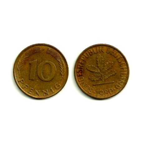 (108) Alemania. 1980(F). 10 Pfennig (MBC)
