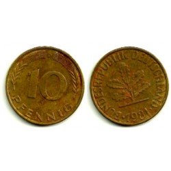 (108) Alemania. 1981(D). 10 Pfennig (MBC)