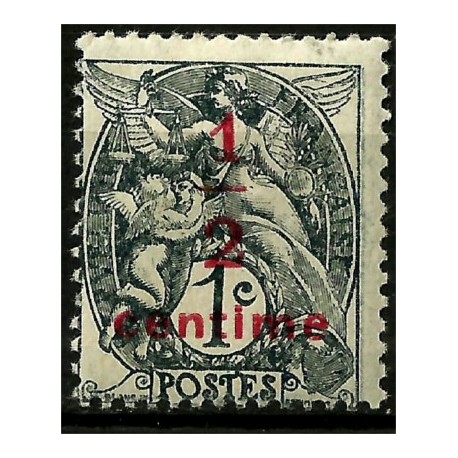 (P7) Franca. 1919. 1/2 Centime sobre 1 Centime.