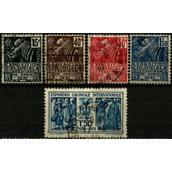 (258 a 262) Francia. 1930-31. Serie Completa. Exposición Colonial (Usado)