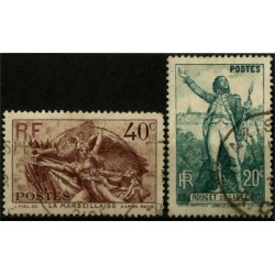 (309-310) Francia. 1936. Serie Completa. Marsellesa y Rouget de Lisle (Usado)