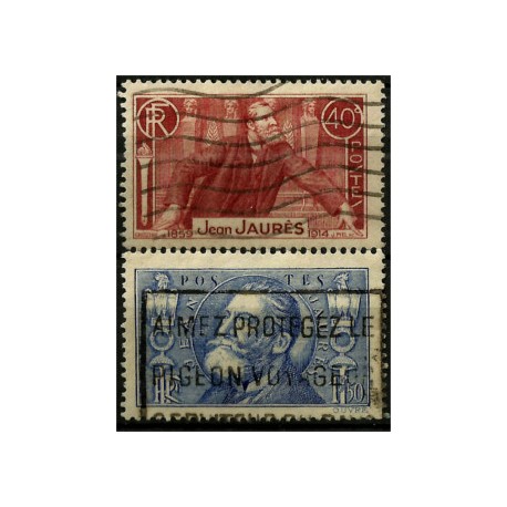 (313-314) Francia. 1936. Serie Completa. Jean Jaurés (Usado)