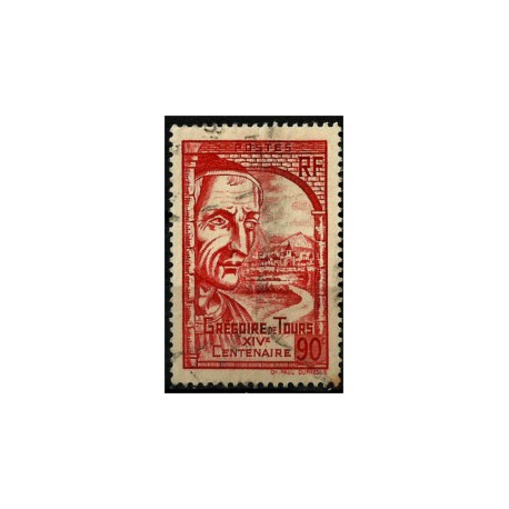 (389) Francia. 1939. 0,90 Francs. Gregoire de Tours (Usado)