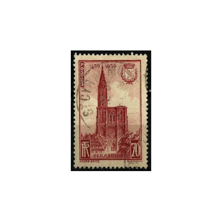 (391) Francia. 1939. 0,70 Francs. Strasbourg (Usado)