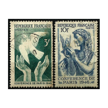 (566-567) Francia. 1946. Serie Completa. Conferencia de Paz de Paris (Usado)