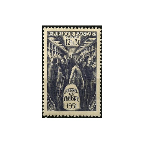 (B257) Francia. 1951. 12 + 3 Francs. Día del Sello (Nuevo)