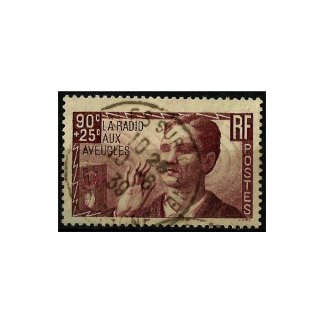 (B79) Francia. 1938. 0,90 + 0,25 Francs. Radio (Usado)