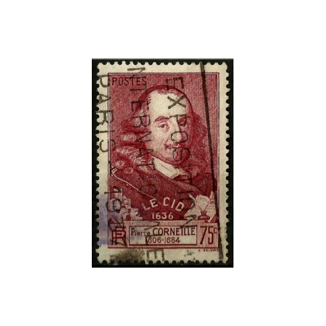 (323) Francia. 1937. 0,75 Francs. Pierre Corneille (Usado)