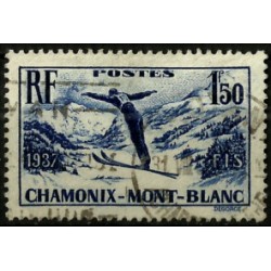 (322) Francia. 1937. 1,50 Francs. Chamonix-Mont-Blanc (Usado)
