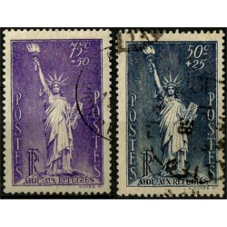 (B44-B45) Francia. 1936-37. Serie Completa. Estatua de Libertad (Usado)
